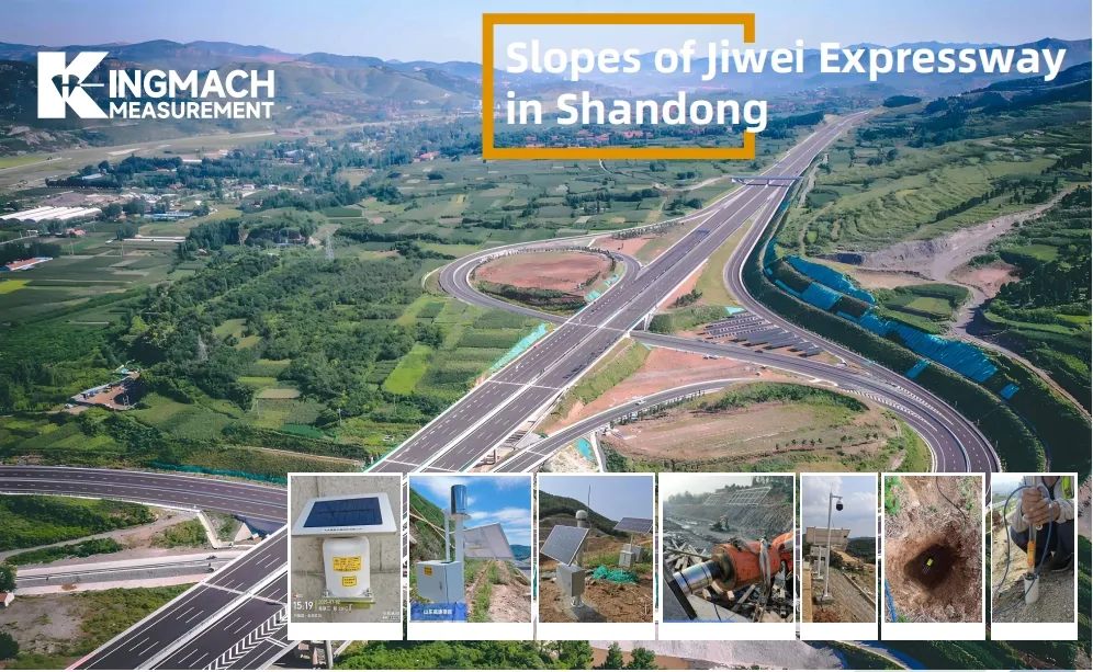 Sluttningarna av Jiwei Expressway i Shandong