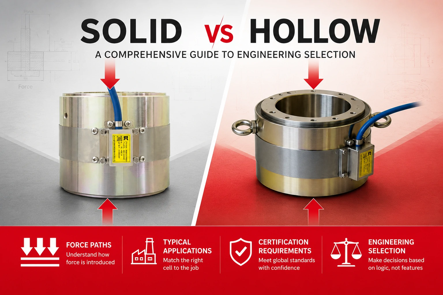 Solid vs Hollow Load Cell: En omfattande guide till tekniskt urval (kraftvägar & typiska applikationer & certifieringskrav)