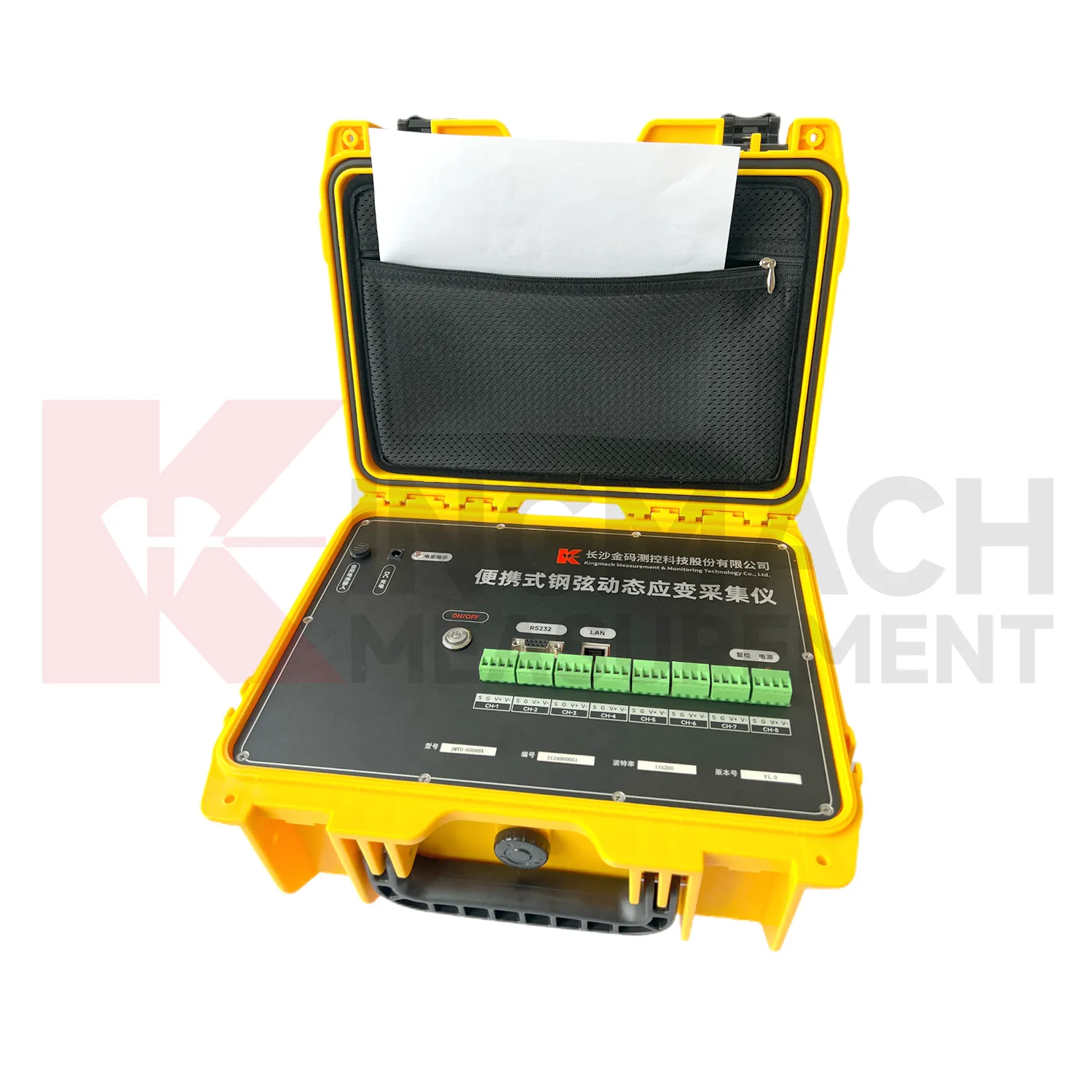 Bärbar vibrerande tråd Dynamic Strain Acquisition Readout JMYD-6008BX